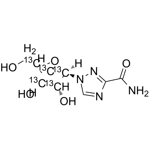 Ribavirin-13C5 Chemical Structure Ribavirin-13C5(Synonyms: ICN-1229-13C5)