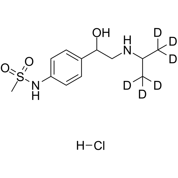 Sotalol-d6 hydrochloride Chemical Structure Sotalol-d6 hydrochloride(Synonyms: MJ 1999-d6 hydrochloride)