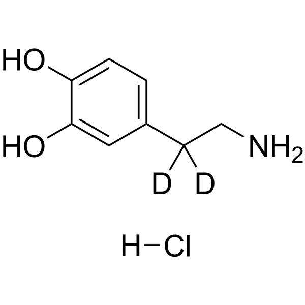 Dopamine-d2 hydrochloride Chemical Structure Dopamine-d2 hydrochloride(Synonyms: ASL279-d2)