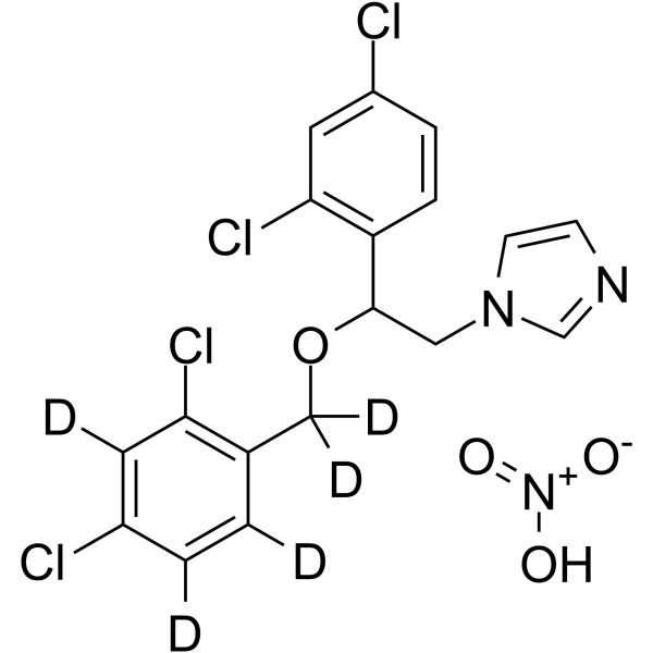 Miconazole-d5 nitrate (2,4-Dichlorobenzyloxy-d5)(Synonyms: R18134-d5 nitrate (2,4-Dichlorobenzyloxy-d5))