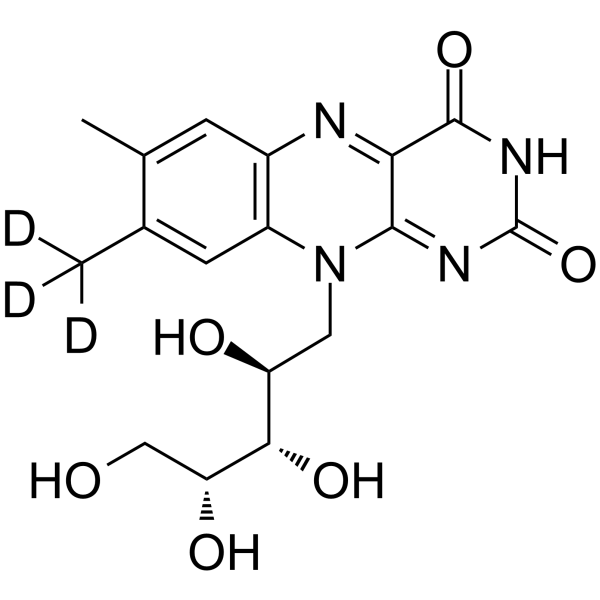 Riboflavin-d3 Chemical Structure Riboflavin-d3(Synonyms: Vitamin B2-d3; E101-d3)