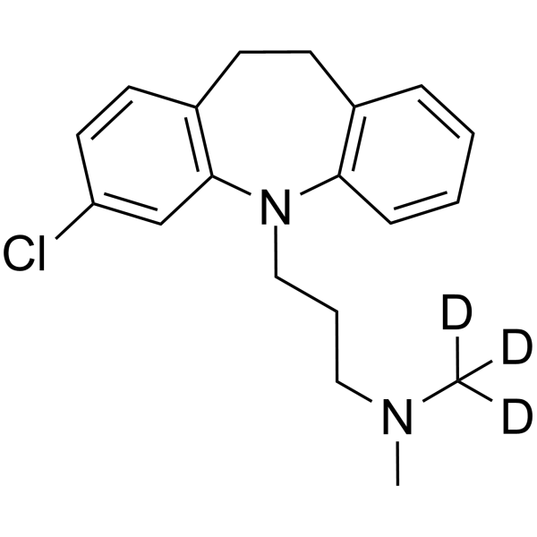 Clomipramine-d3 Chemical Structure Clomipramine-d3(Synonyms: Chlorimipramine-d3; G-34586-d3; NSC-169865-d3)