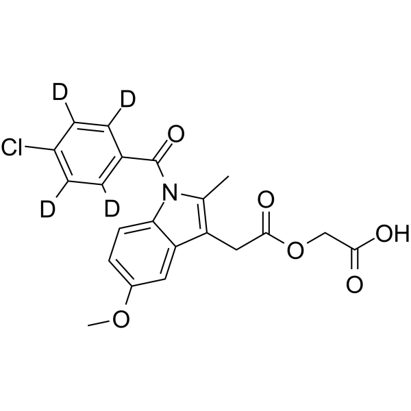 Acemetacin-d4 Chemical Structure Acemetacin-d4(Synonyms: 阿西美辛 d4)