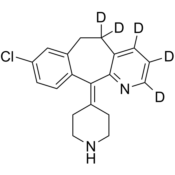 Desloratadine-d5 Chemical Structure Desloratadine-d5(Synonyms: Sch34117-d5)
