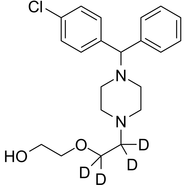 Hydroxyzine D4 Chemical Structure Hydroxyzine D4(Synonyms: 羟嗪 D4)