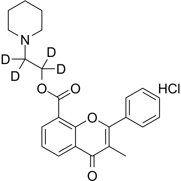 Flavoxate-d4 hydrochloride Chemical Structure Flavoxate-d4 hydrochloride(Synonyms: 盐酸黄酮哌酯 d4 (盐酸盐))