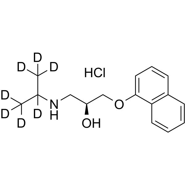 (S)-(-)-Propranolol-d7 hydrochloride Chemical Structure (S)-(-)-Propranolol-d7 hydrochloride