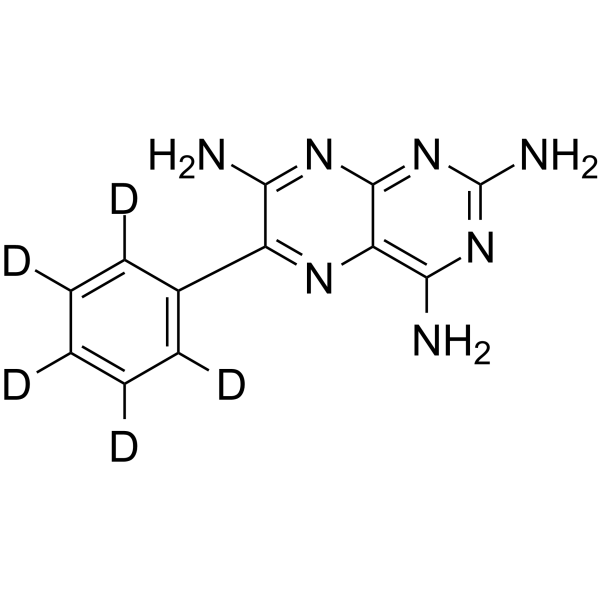Triamterene D5 Chemical Structure Triamterene D5(Synonyms: 氨苯蝶啶 D5)