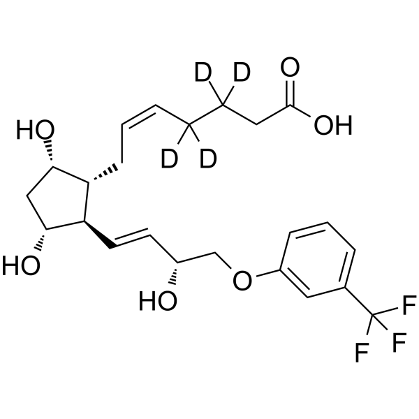 Travoprost-d4 Acid Chemical Structure Travoprost-d4 Acid(Synonyms: 曲伏前列素酸 d4)
