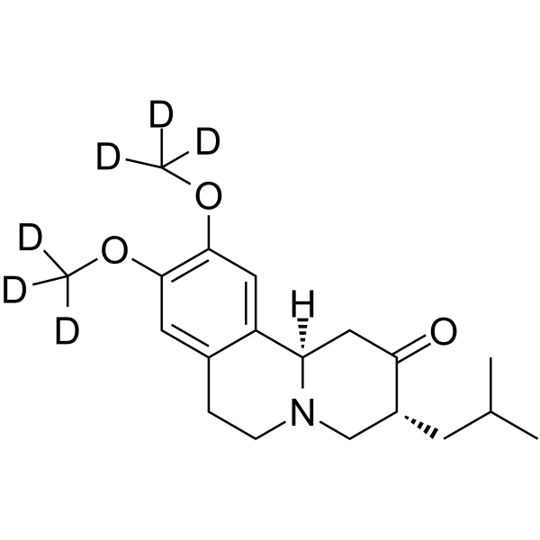 Tetrabenazine-d6 Chemical Structure Tetrabenazine-d6(Synonyms: 丁苯那嗪 D6; Ro 1-9569-d6)