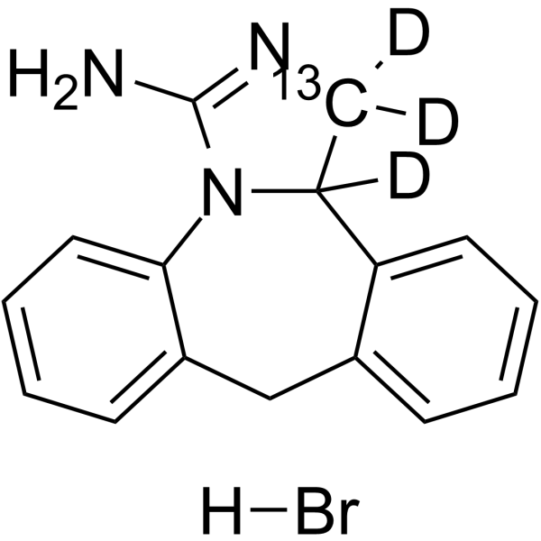Epinastine-13C,d3 hydrobromide Chemical Structure Epinastine-13C,d3 hydrobromide(Synonyms: WAL801-13C,d3 hydrobromide)