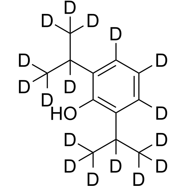 Propofol-d17 Chemical Structure Propofol-d17(Synonyms: 异丙酚 d17)