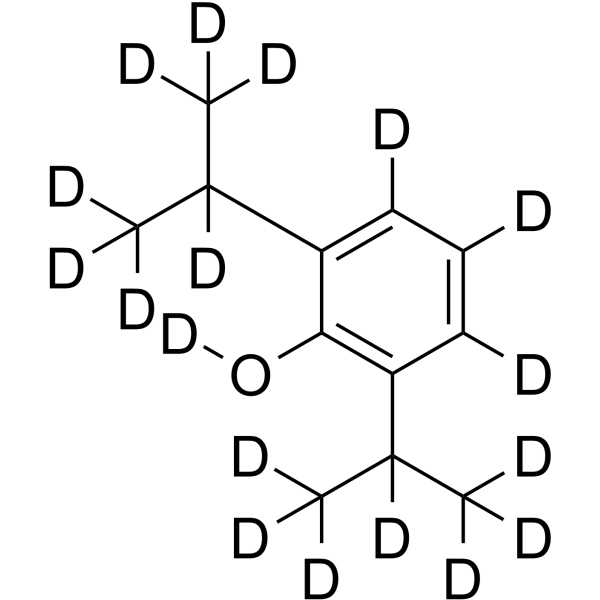 Propofol-d18 Chemical Structure Propofol-d18(Synonyms: 异丙酚 d18)