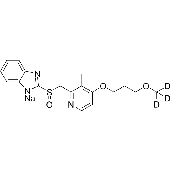Rabeprazole-d3 sodium Chemical Structure Rabeprazole-d3 sodium(Synonyms: LY307640-d3 sodium)