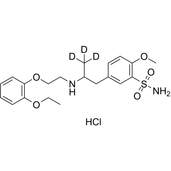 (Rac)-Tamsulosin-d3 hydrochloride Chemical Structure (Rac)-Tamsulosin-d3 hydrochloride