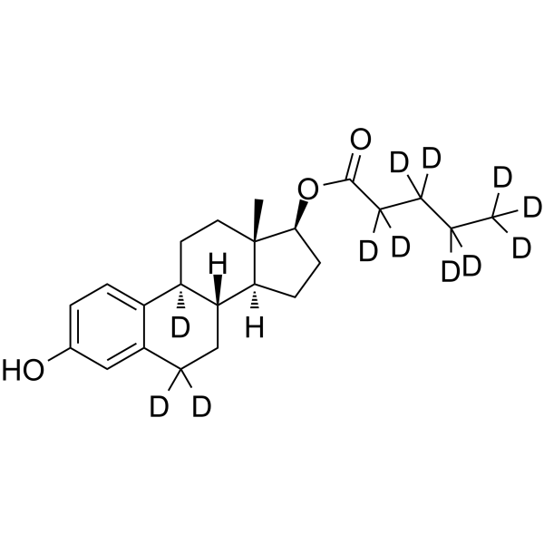 Estradiol valerianate-d12 Chemical Structure Estradiol valerianate-d12