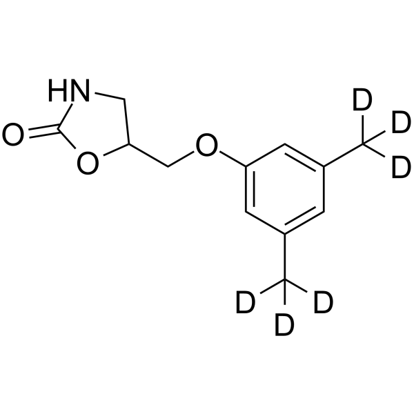 Metaxalone-d6 Chemical Structure Metaxalone-d6(Synonyms: AHR438-d6; NSC170959-d6)