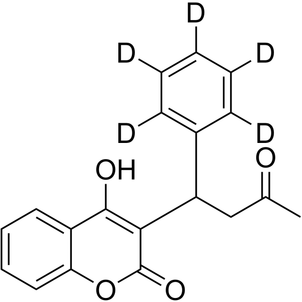 Warfarin-d5 Chemical Structure Warfarin-d5(Synonyms: WARF-42-d5; Athrombine-K-d5)