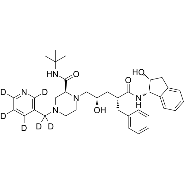 Indinavir-d6 Chemical Structure Indinavir-d6
