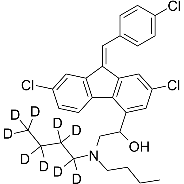 Lumefantrine-d9 Chemical Structure Lumefantrine-d9(Synonyms: Benflumetol-d9)