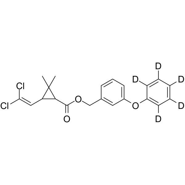 Permethrin-d5 Chemical Structure Permethrin-d5(Synonyms: 氯菊酯 d5)