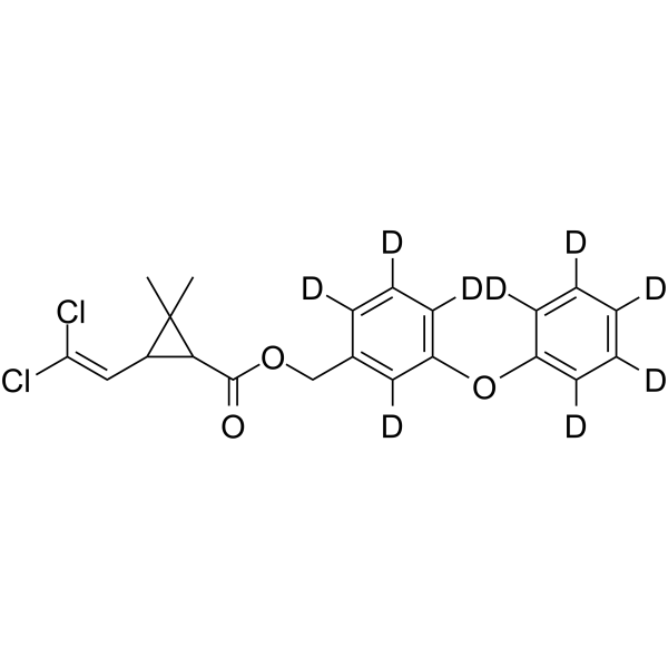 Permethrin-d9 Chemical Structure Permethrin-d9(Synonyms: 氯菊酯 d9)