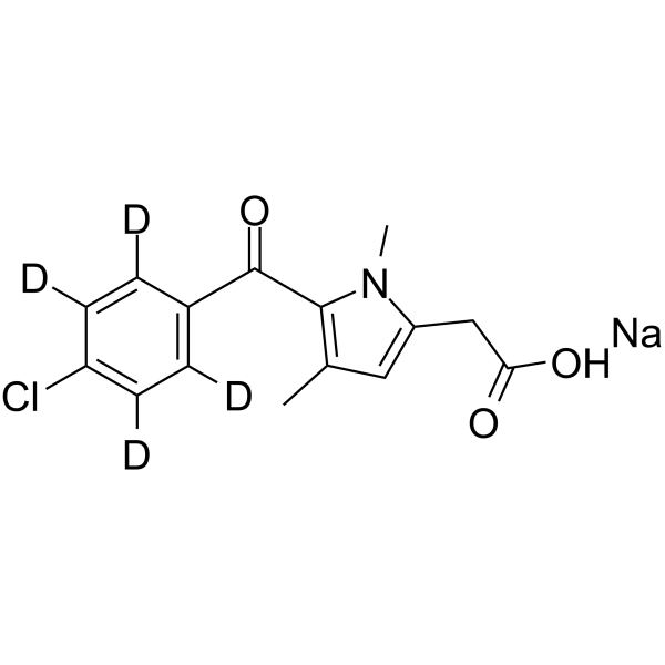 Zomepirac-d4 sodium salt Chemical Structure Zomepirac-d4 sodium salt(Synonyms: 佐美酸钠 d4 (钠盐))