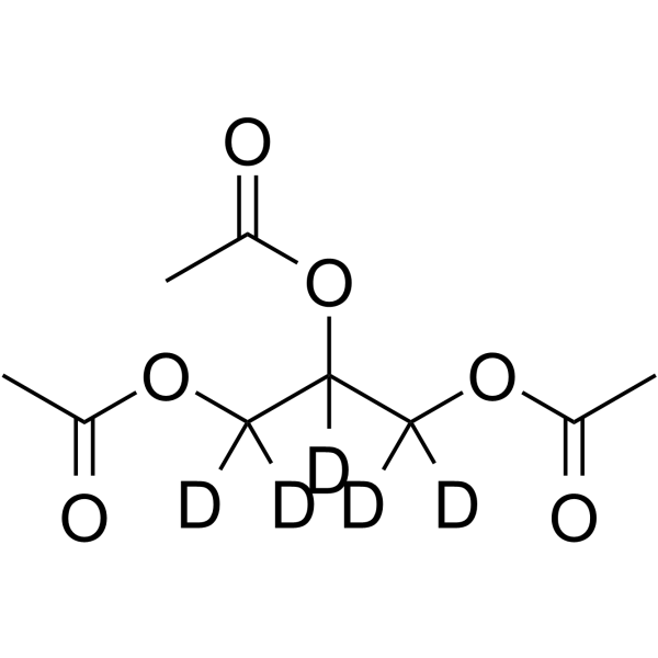 Triacetin-d5 Chemical Structure Triacetin-d5(Synonyms: Glyceryl triacetate-d5; 1,2,3-Triacetoxypropane-d5)