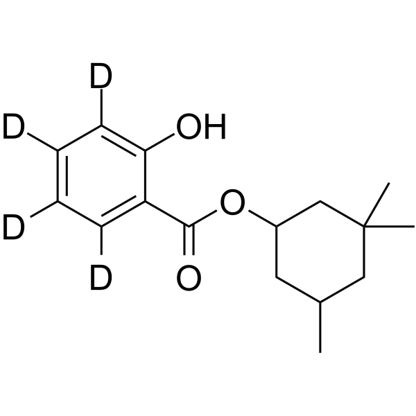 Homosalate-d4 Chemical Structure Homosalate-d4(Synonyms: Homomenthyl salicylate-d4)
