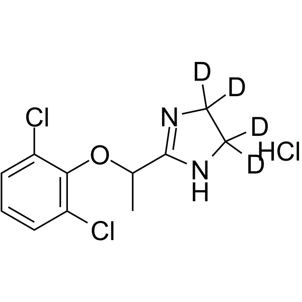 Lofexidine-d4 hydrochloride Chemical Structure Lofexidine-d4 hydrochloride(Synonyms: 盐酸洛非西定 d4 (盐酸盐))