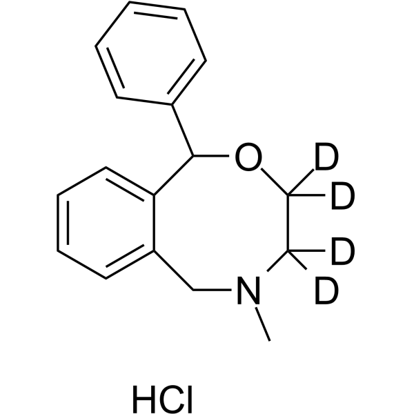 Nefopam-d4 hydrochloride Chemical Structure Nefopam-d4 hydrochloride(Synonyms: Fenazoxine-d4 hydrochloride)
