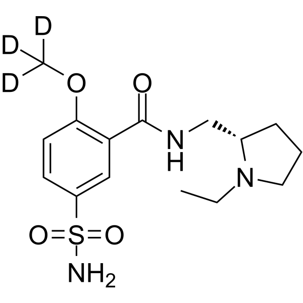 Levosulpiride-d3 Chemical Structure Levosulpiride-d3(Synonyms: 左舒必利 d3)