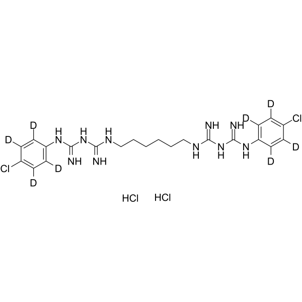 Chlorhexidine-d8 dihydrochloride Chemical Structure Chlorhexidine-d8 dihydrochloride