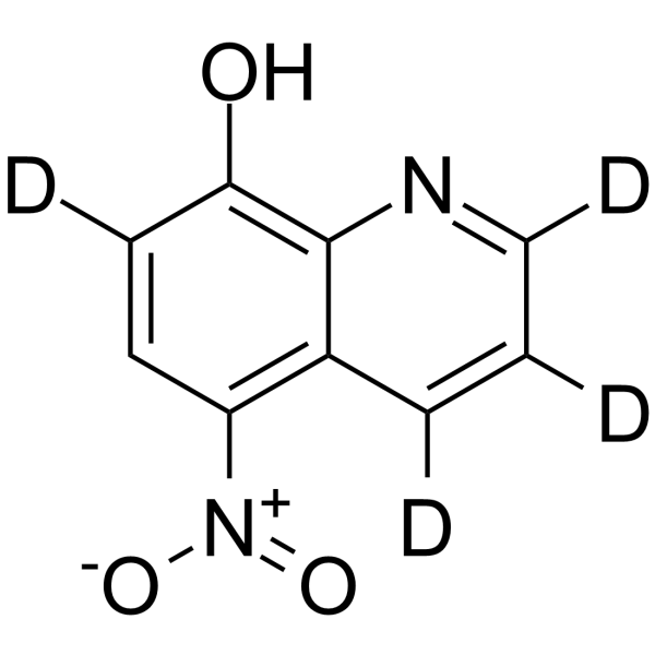 Nitroxoline-D4 Chemical Structure Nitroxoline-D4(Synonyms: 8-Hydroxy-5-nitroquinoline-D4; 5-Nitro-8-quinolinol-D4)