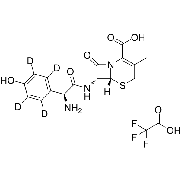 L-Cefadroxil-d4 trifluoroacetate Chemical Structure L-Cefadroxil-d4 trifluoroacetate(Synonyms: L-BL-S 578-d4 trifluoroacetate)