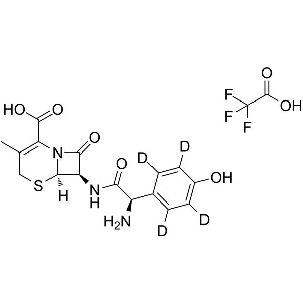 Cefadroxil-d4 trifluoroacetate Chemical Structure Cefadroxil-d4 trifluoroacetate(Synonyms: BL-S 578-d4 trifluoroacetate)