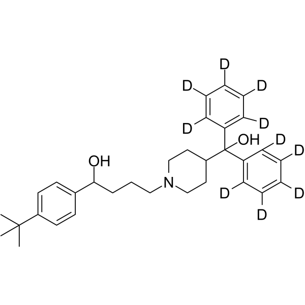 Terfenadine-d10 Chemical Structure Terfenadine-d10(Synonyms: (±)-Terfenadine-d10; MDL-991-d10)
