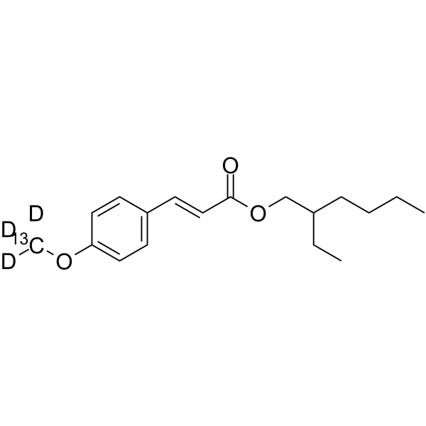 (E)-Octinoxate-13C,d3 Chemical Structure (E)-Octinoxate-13C,d3