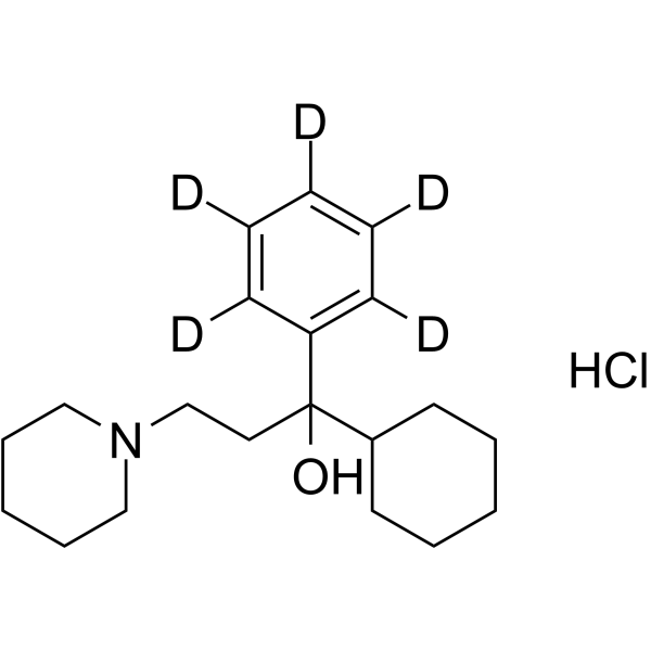 Trihexyphenidyl-d5 hydrochloride Chemical Structure Trihexyphenidyl-d5 hydrochloride