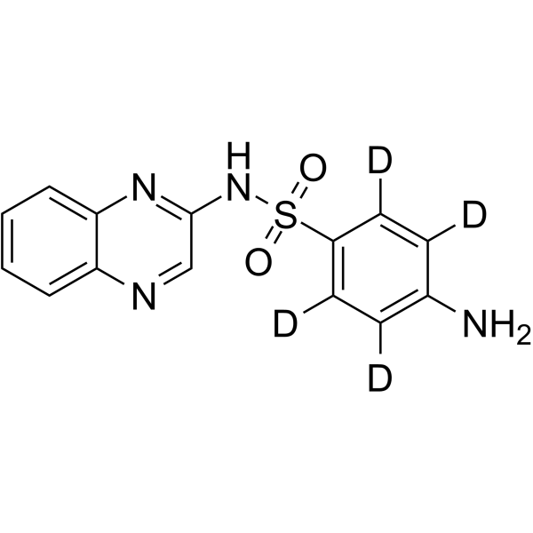 Sulfaquinoxaline-D4 Chemical Structure Sulfaquinoxaline-D4