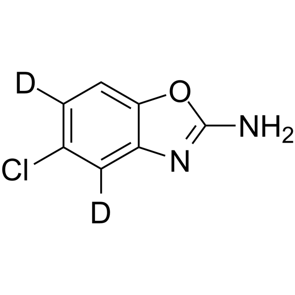 Zoxazolamine-d2 Chemical Structure Zoxazolamine-d2(Synonyms: 氯苯恶唑胺 d2)