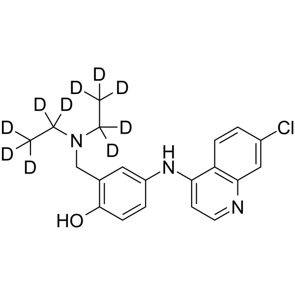 Amodiaquine-d10 Chemical Structure Amodiaquine-d10