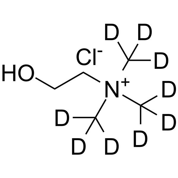 Choline-d9 chloride Chemical Structure Choline-d9 chloride(Synonyms: 氯化胆碱 d9 (氯化物))