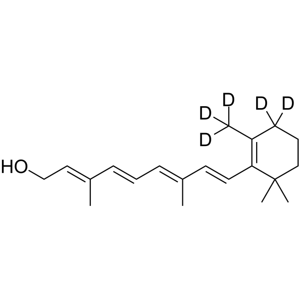 Retinol-d5 Chemical Structure Retinol-d5(Synonyms: Vitamin A1-d5; all-trans-Retinol-d5)