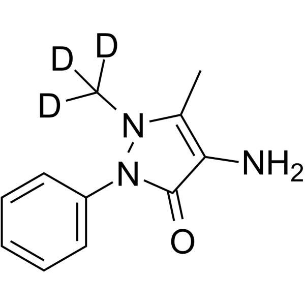 Ampyrone-d3 Chemical Structure Ampyrone-d3(Synonyms: 4-Aminoantipyrine-d3)