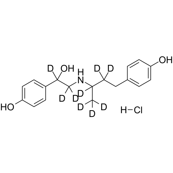Ractopamine-d9 hydrochloride Chemical Structure Ractopamine-d9 hydrochloride