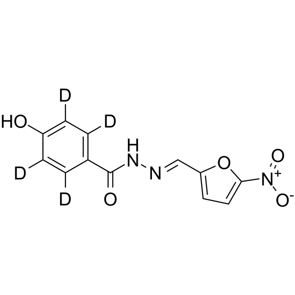 Nifuroxazide-d4 Chemical Structure Nifuroxazide-d4(Synonyms: 硝呋齐特 d4)