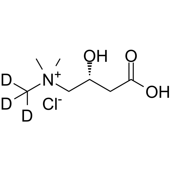 L-Carnitine-d3 hydrochloride Chemical Structure L-Carnitine-d3 hydrochloride(Synonyms: (R)-Carnitine-d3 hydrochloride)