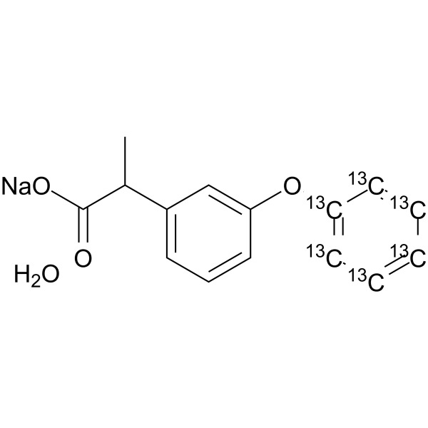 Fenoprofen-13C6(sodium salt hydrate) Chemical Structure Fenoprofen-13C6(sodium salt hydrate)