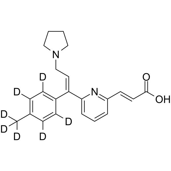 Acrivastine D7 Chemical Structure Acrivastine D7(Synonyms: BW825C D7)
